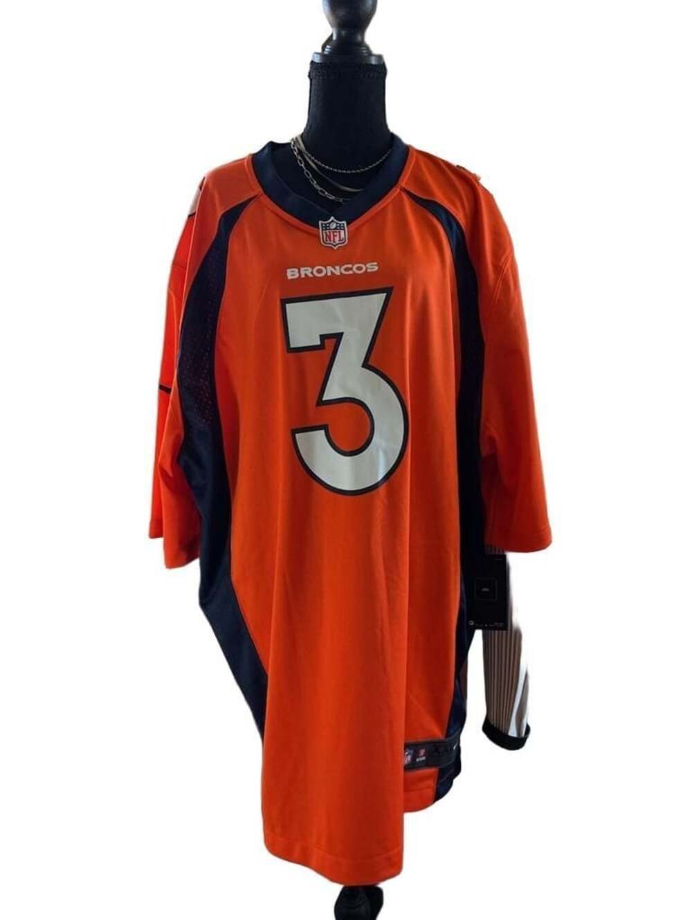 Nike Denver Broncos Russell Wilson 3 Jersey -Size XXL Orange NFL Football-NWT